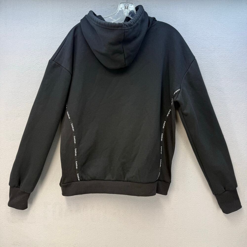 BeBe Sport Hoodie Women's L Black White Sweatshirt Athleisure - Picture 2 of 8